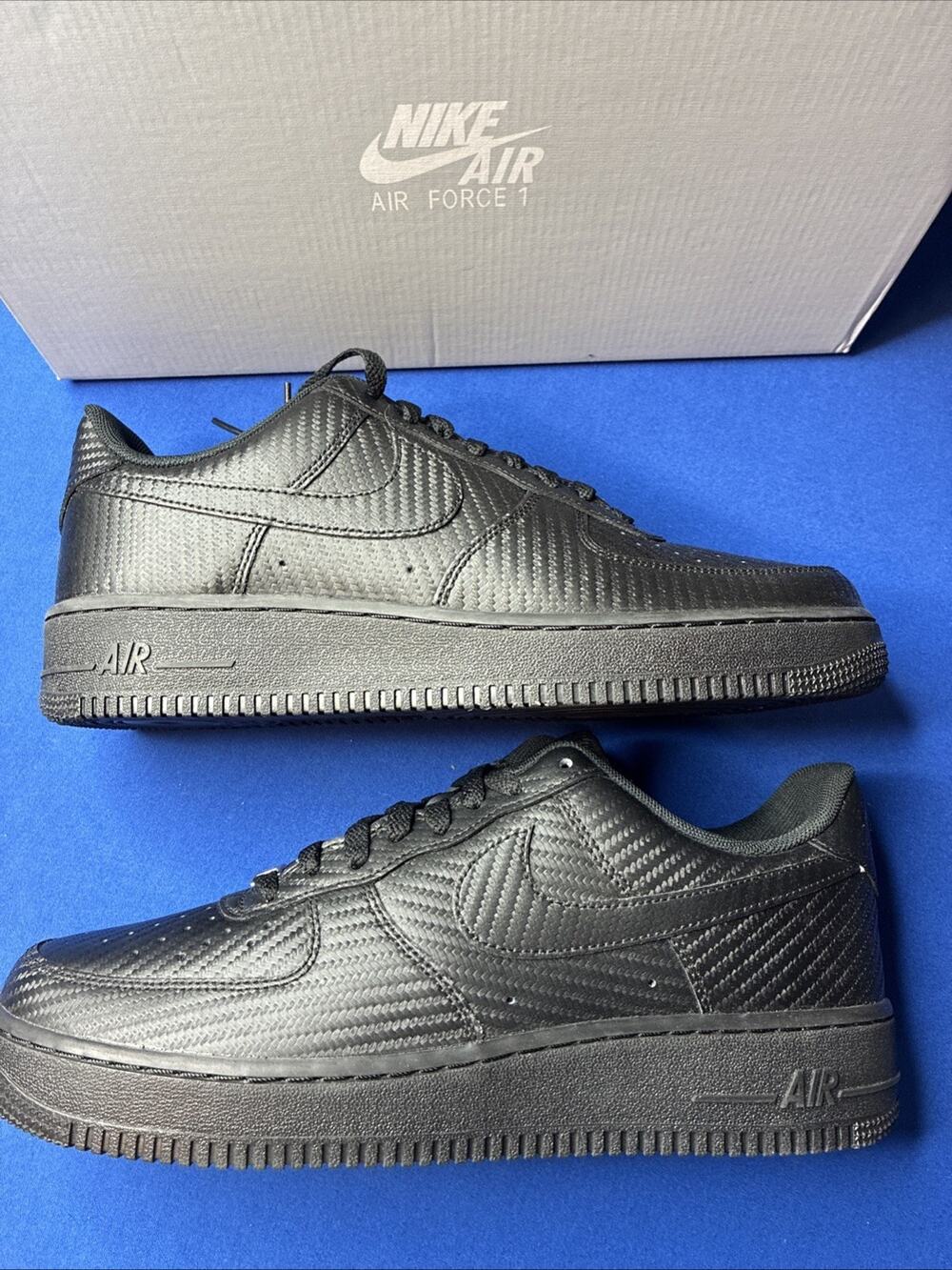 NEW Nike Air Force 1 '07 'Black Carbon Fiber' HF2886-001 Shoes Men's Size 10 US